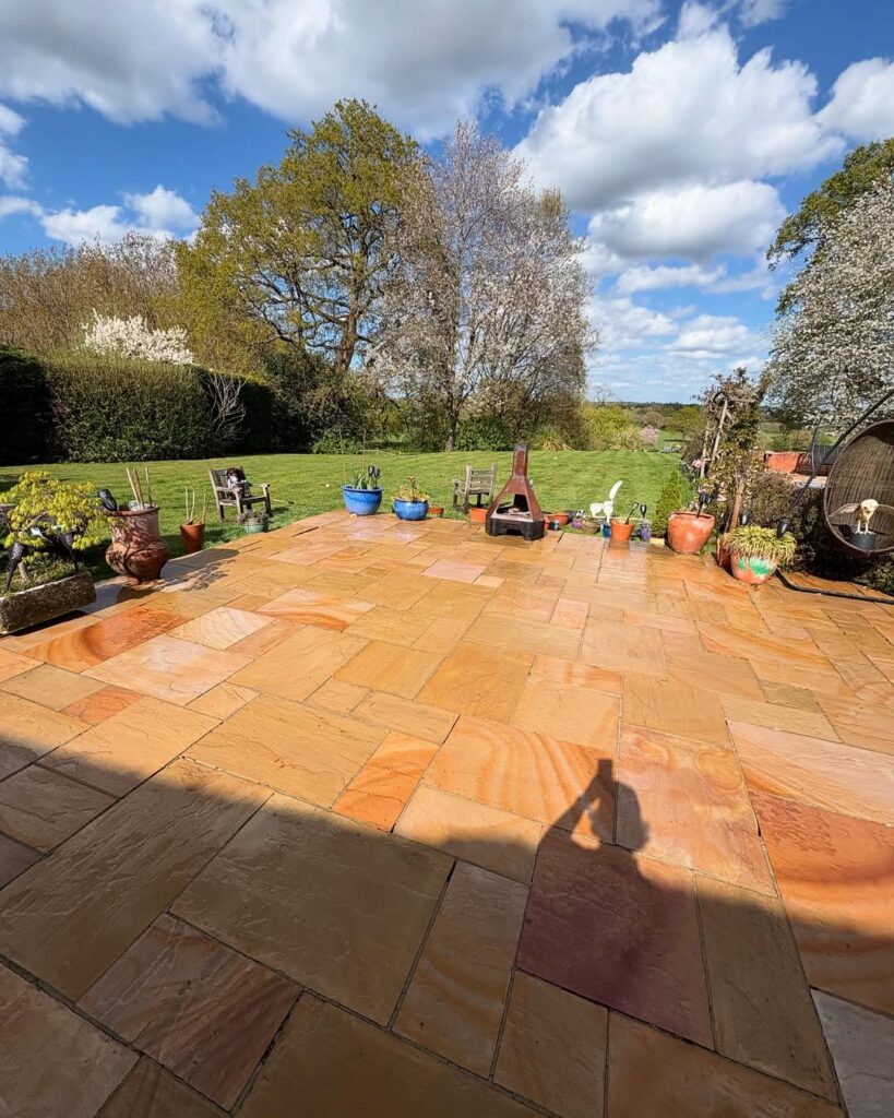 The final result of a patio clean in County Clare