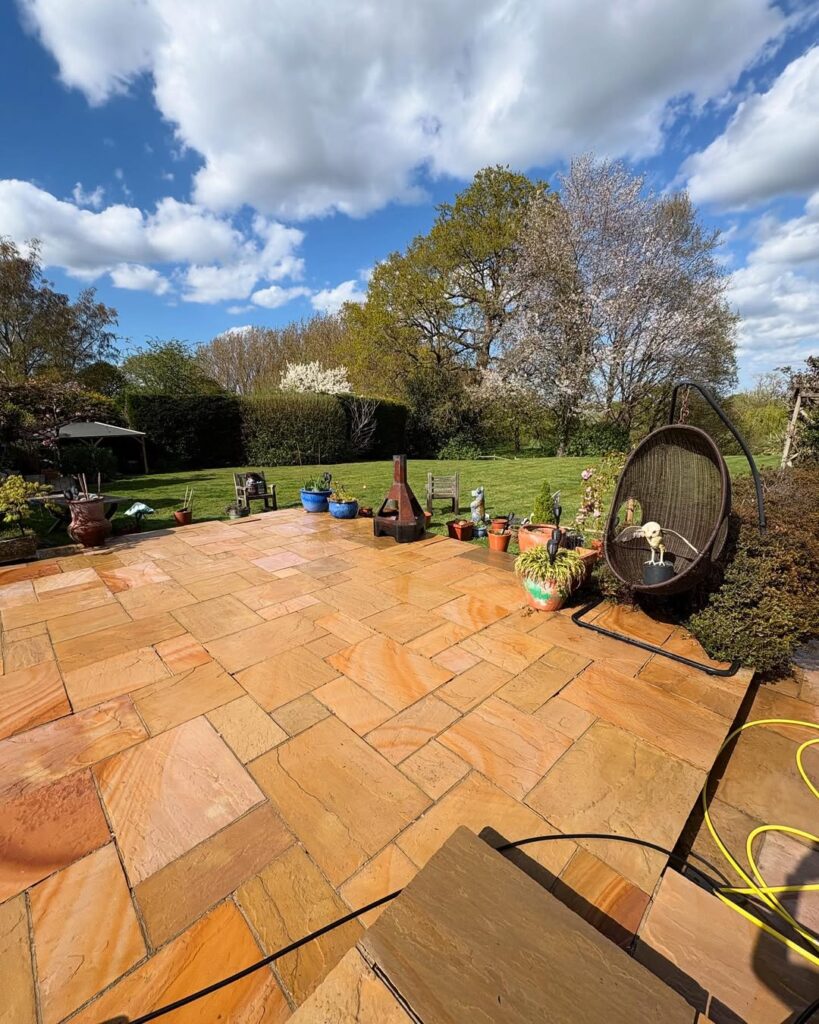 Stone patio clean in Clare