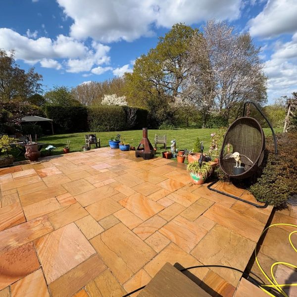 Stone patio clean in Clare